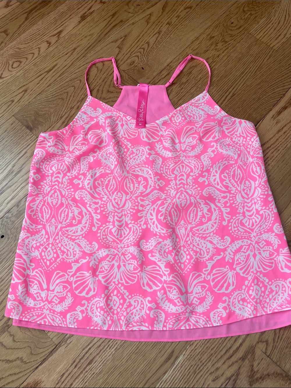 Lilly Pulitzer Pink and White Patterned Tank Top- Reversible